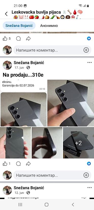 Samsung Galaxy S24 FE – grafitno siva boja - Na prodaju: 310€ - na lalafo.rs Samsung Galaxy S24 FE – grafitno siva boja - Na prodaju: 310€ -