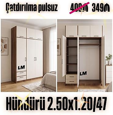Üç qapılı dolablar təmiz laminatla 📌 Qiymət : 349₼ Ölçü : 2 .50x 1.20