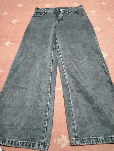 женские джинсы prada: Джинсы широкие (wide leg), цвет графит/варка «acid wash». - Посадка — 1