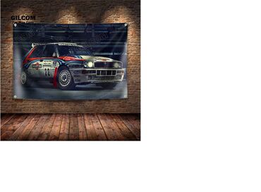 sat za auto: Zastava 90 X 60 cm - LANCIA DELTA Zastava dimenzija 90 X 60 cm -