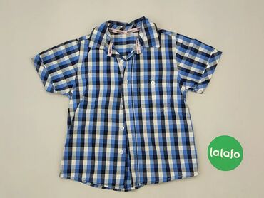 Koszula, 6 lat, wzrost - 116 cm., wzór - Kratka, kolor - Niebieski
