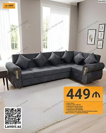 Ev və bağ: Künc divan – funksional və zövqlü dizaynlı model. Ölçüləri 280 x 200 — 1