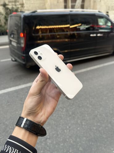 iphone barter: IPhone 12, 128 GB, Ağ, Zəmanət, Simsiz şarj, Face ID