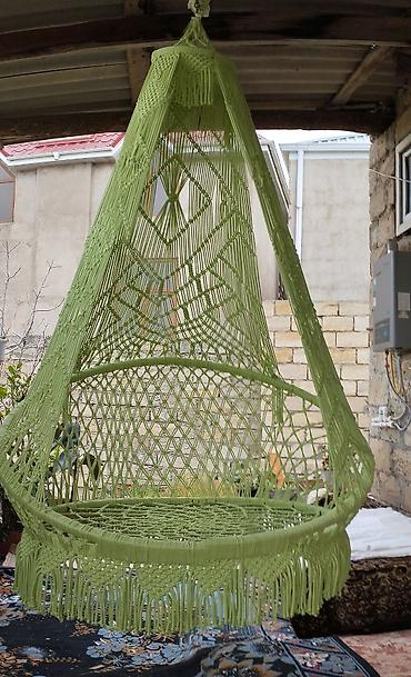 Manejlər: Makramé yelləncək kreslo Dizayn: Əl işı makramé toxunuşlu, piramida — 3