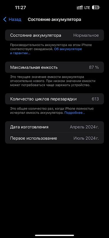 Apple iPhone: IPhone 15 Pro Max, 256 ГБ, Графит, 87 % — 9