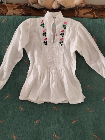 ženska bluza: C&A, M (EU 38), Cotton, Single-colored, color - White