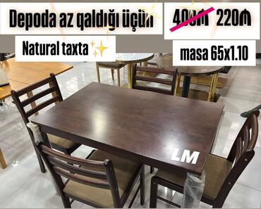 Divanlar: Masa dəsti Qiymət : 220₼ Masa : 65x1.10 +4stul Yeni və depodan