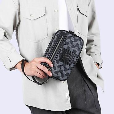 Барсетки: Барсетка, Материал: Комбинированный материал, Застежка на молнии, Новый — 7