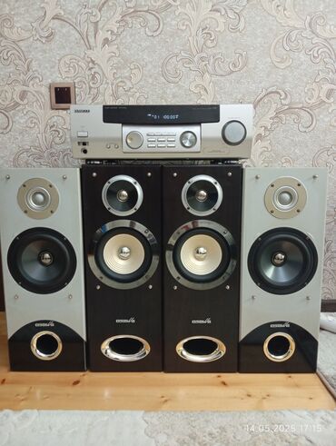 Səs gücləndiriciləri: Akustik sistem - Kenwood Guclu,A-B×2 = 4 kanal amplifier, FM radio 40