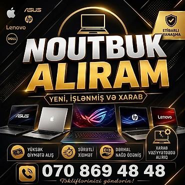 Noutbuk alışı xidməti - Bütün modellər: Apple, ASUS, HP, Lenovo, Dell