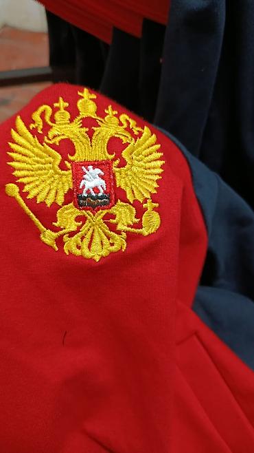 Толстовки: Толстовки с вышивкой символики России - Дизайн: на груди — объемная — 2