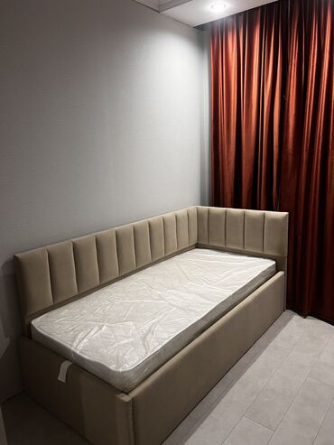 кравать спальный: Односпальная кровать, Новый, С мягким изголовьем, В рассрочку, длина - 200 см