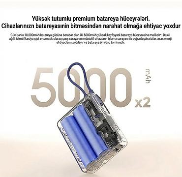 xiaomi planset: Xiaomi 33W Power Bank – 10 000 mAh (daxili kabel ilə) - Sürətli — 5
