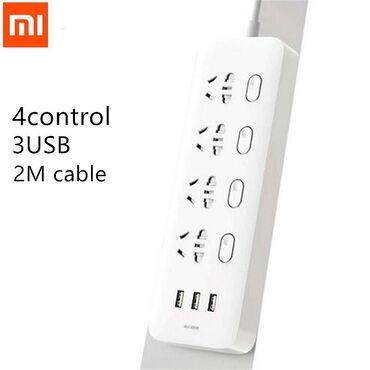 Зарядные устройства: Удлинитель Xiaomi Smart Power Strip Outlet 4 розетки 3 USB-порт