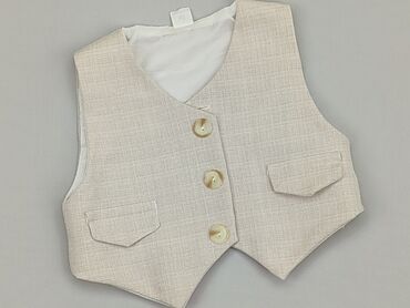 beżowa długa kamizelka: Vest, 3-6 months, condition - Very good