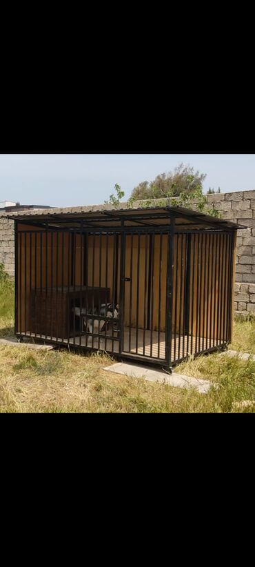 Qəfəslər: Məhsul: İt üçün açıq havada volyer və taxta it evi - Konstruksiya — 2