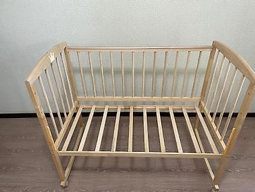Другие товары для детей: Детская кровать 60х120 - 7000сом Березовое дерево, натуральный — 9