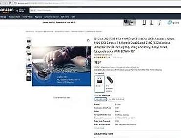 Modemi, ruteri i mrežni uređaji: D-Link DWA-181 AC1300 MU-MIMO Wi‑Fi Nano USB adapter - Ultra‑mini — 12