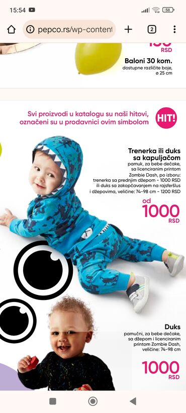 veličine za bebe po mesecima: Beba Kids, 74-80, Za dečake
