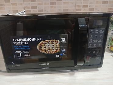 sazz modem satilir: Mikrodalğalı soba Samsung, Ayrıca dayanan, rəng - Qara, Yeni — 4
