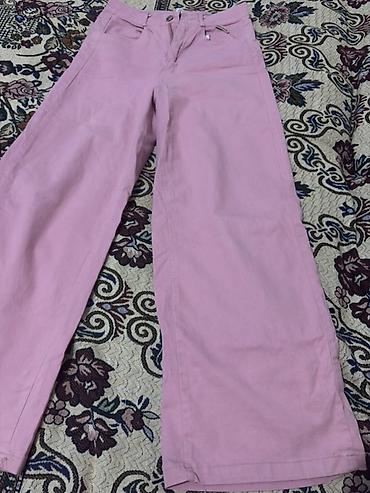 Məhsul: Qadın şalvarı - Rəng: Pastel çəhrayı - Kəsim: Geniş paça, düz