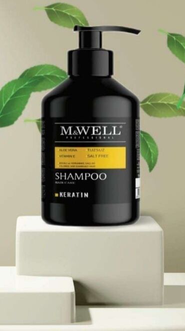 Saçlara qulluq: M-well shampoo keratin 1000ml saç köklərini qidalandırır və onlara