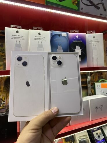 компютер для игр: IPhone 13, Б/у, 128 ГБ, Белый, Коробка, 80 %