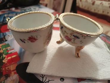 Sandıqlar: Porcelan yumurta formalı bijuter qutusu - Material: parlaq ağ — 4
