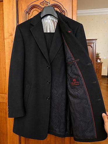 черные мужские джемперы: Kişi palto – ELATUS (Made in Azerbaijan) 1500 manata tikilib.2xl olcu — 1