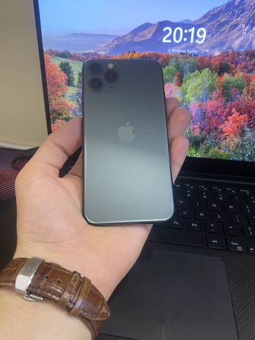 iphone 11 pro max 2 ci el: IPhone 11 Pro, 64 GB, Matte Midnight Green, Zəmanət, Barmaq izi, Simsiz şarj