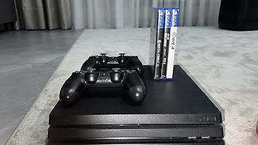 nintendo controller: PlayStation 4 Pro (PS4 Pro) + 2 геймпада DualShock 4 + 3 диска Состав — 4