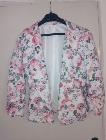 krem sako: S (EU 36), Polyester, Floral