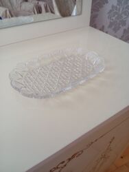 lepqa qablar: Şüşə/qab – Oval kristal salat və desert boşqabı - Material: şəffaf lalafo.az -da lepqa qablar: Şüşə/qab – Oval kristal salat və desert boşqabı - Material: şəffaf