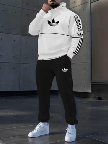 Trenerke: Komplet, L (EU 52), M (EU 50), XL (EU 54), Adidas Originals, bоја - Crna, Pamuk — 6