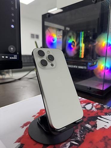 mate xs: IPhone 15 Pro, Б/у, 256 ГБ, Белый, Защитное стекло, 86 % — 1