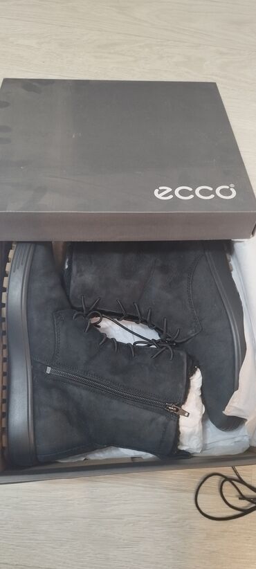 Сапоги: Сапоги, 40, Ecco, Б/у, цвет - Черный, Платная доставка, Самовывоз — 7