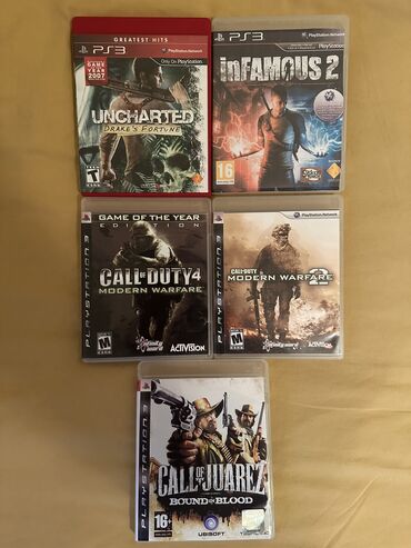 ddr 4: Playstation 3 üçün Uncharted Drakes Fortune - 15 azn InFamous 2 - 10