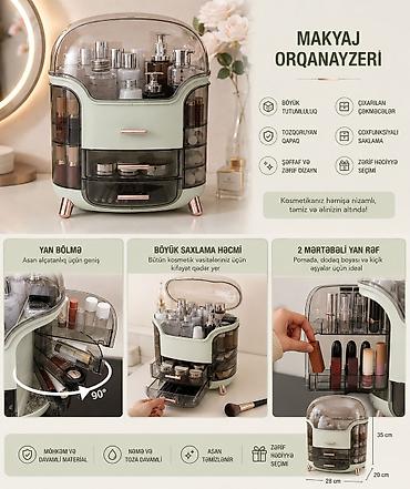xonça şəkli çəkmək: Makyaj orqanayzeri – kosmetikanızı səliqəli saxlayan çoxfunksiyalı — 1
