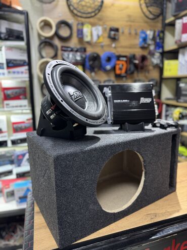 Сабвуферы для авто: Сабвуфер AMP. В сборе . Моноблок с выносным регулятором баса в салон — 4