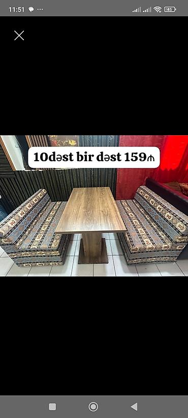 Divan və kreslo dəstləri: Yumsaq dest 900₼ .Fabrik istehsali 2500₼ alinib .Teze kimidir .Unvan — 2