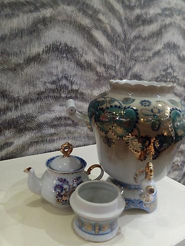 su krani: Çay dəsti, rəng - Ağ, Farfor — 2