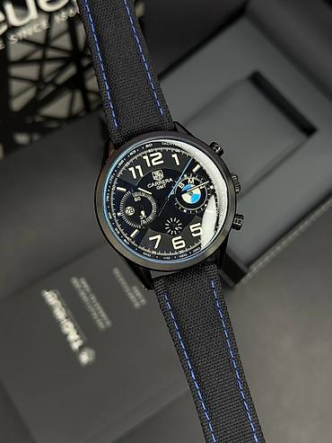 Наручные часы: TAG Heuer Carrera GMT x BMW tərzində kişi qol saatı - Korpus: qara — 2