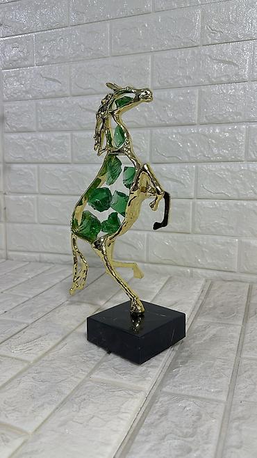 kamin dekor: Fiqur, Metal, rəng - Qızılı — 1