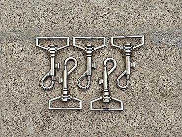 Аксессуары для шитья: Карабин, фурнитура. Металлический поворотный карабин — 4