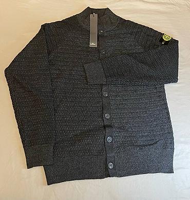 nike tech flecce: Мужской вязаный кардиган Stone Island на пуговицах. - Фактурная вязка — 4