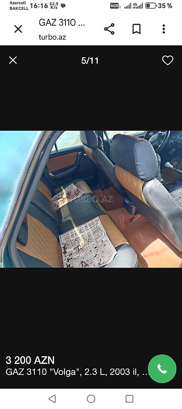 maşın satisi: QAZ 3110: 2.3 l | 2003 il 192300 km Sedan — 2