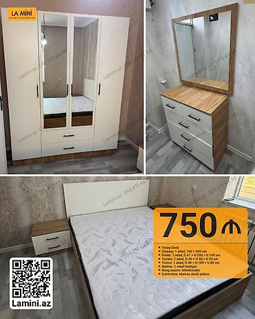 ağ divan: Yataq dəsti – “La Mini” (Laconic & Minimalism) Komplektə — 1