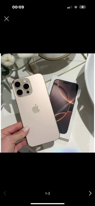 айфон икс с: IPhone 16 Pro Max, Колдонулган, 256 ГБ, Desert Titanium, 94 %