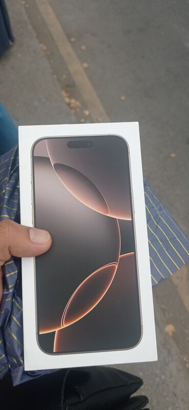 купить бу айфон 16 про макс: IPhone 16 Pro Max, Жаңы, 256 ГБ, Алтын, Заряддоочу түзүлүш, 100 %