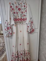 Gündəlik donlar: Ağ rəngdə, uzun, romantik üslublu don. - Material: yüngül, uçuşan — 12